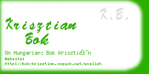 krisztian bok business card